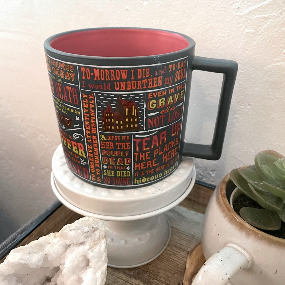Novelty Edgar Allen Poe mug, ceramic